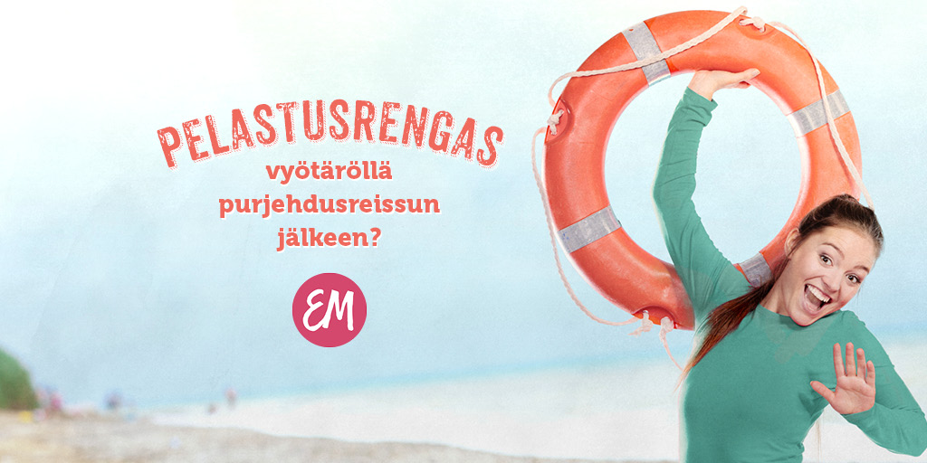 Pelastusrengas vyotärollä purjehduksen jälkeen