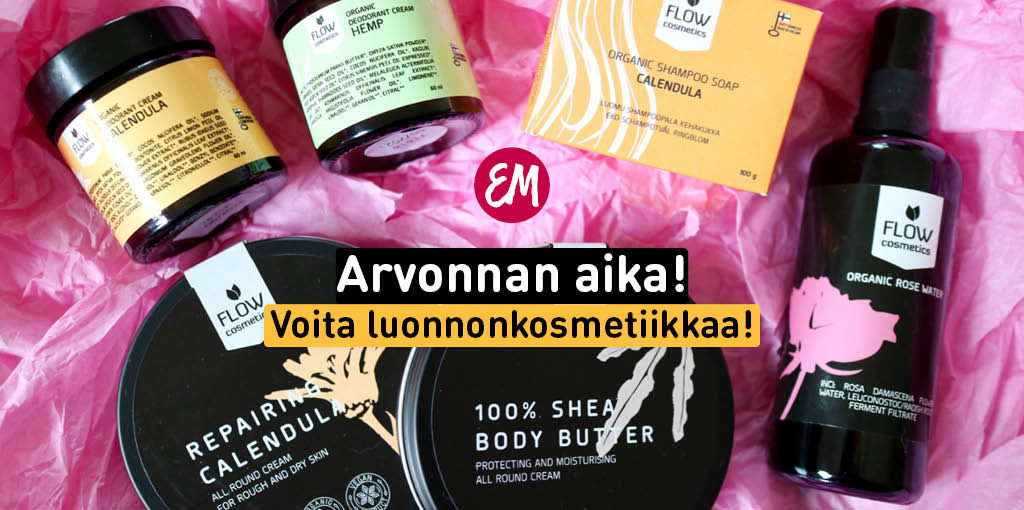 Osallistu kotimaisen Flow cosmeticsin luonnonkosmetiikkakisaan